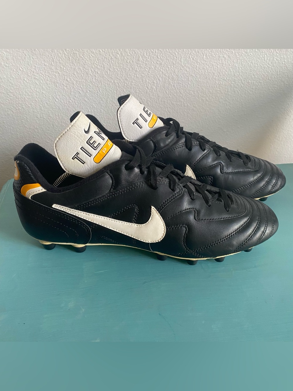 Nike Tiempo Pro Boots Cleats Vintage 90s Leather Shoes Soccer Football Mens 12